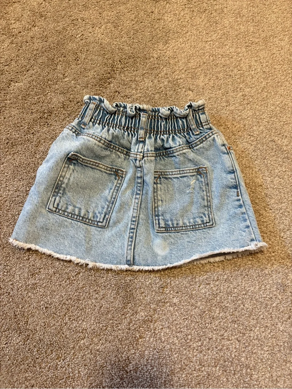 Zara Light Denim Paper Bag Skirt